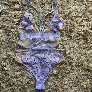 Sheer lace bodysuit/teddy